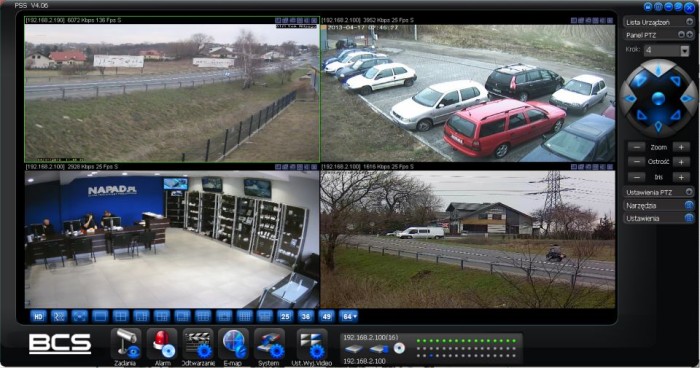Inteligenty dom - Monitoring wizyjny - ekran