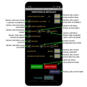 Konfiguracja instalacji oświetlenia LED schodów ze smartfona - Sterownik schodowy LED smartLEDs OMEGA Android Bluetooth